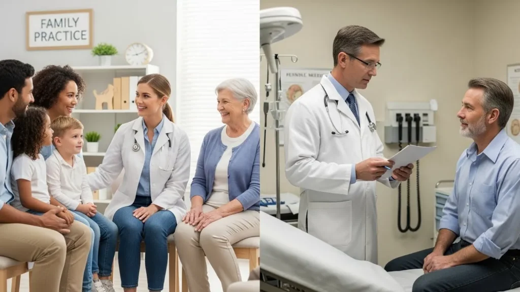 What Is the Difference Between Family Practice and Internal Medicine