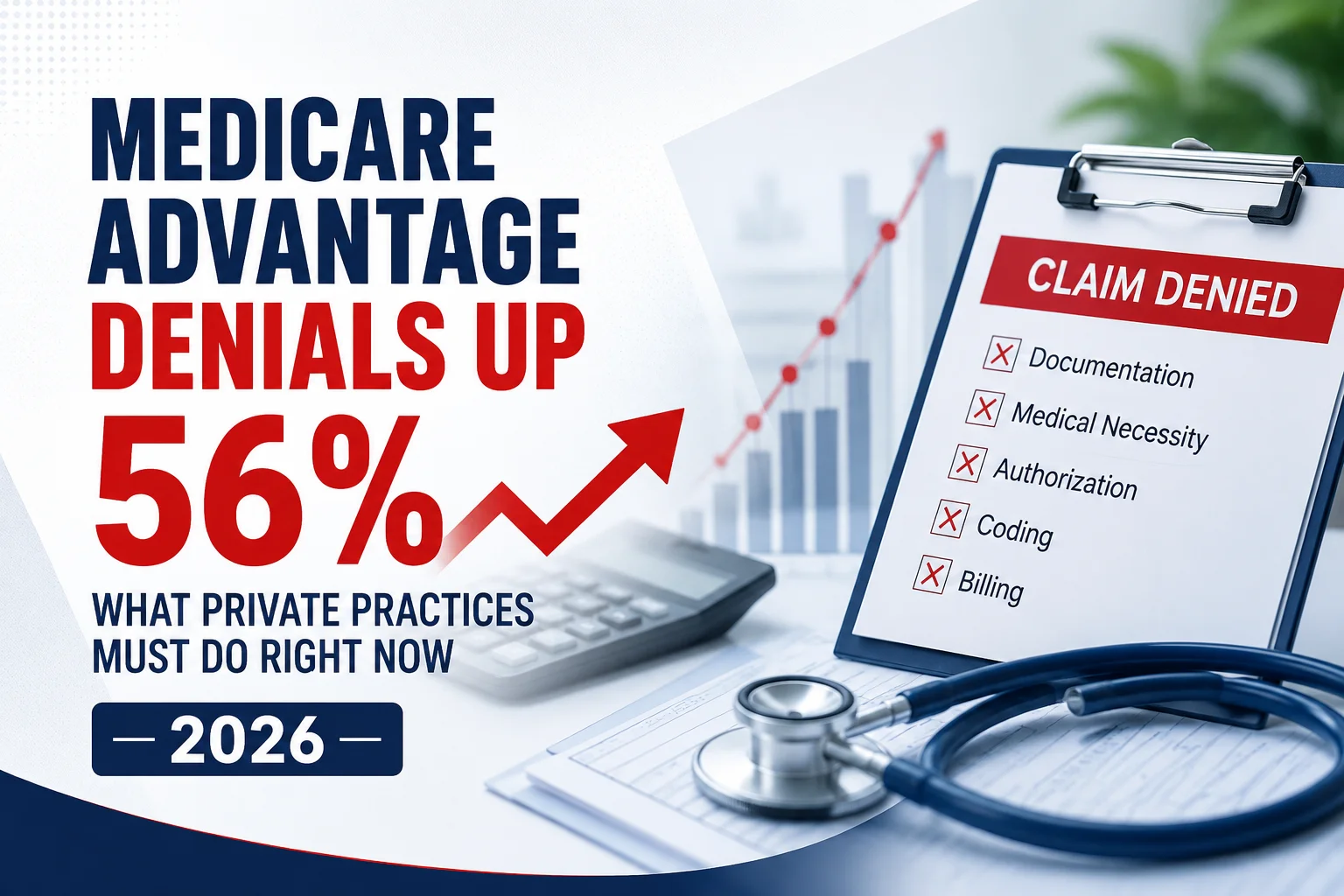 Medicare Advantage Denials Up 56% — What Private Practices Must Do Right Now 2026