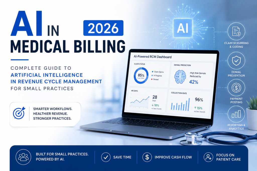 AI in medical billing 2026 — complete guide to artificial intelligence in revenue cycle management for small practices