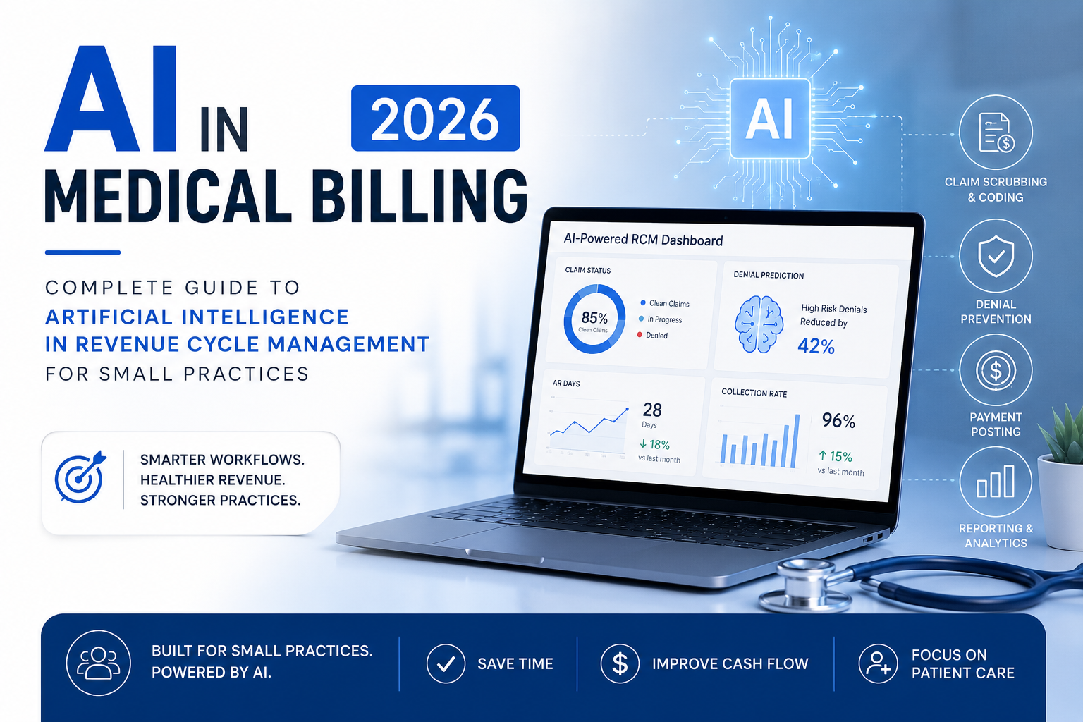 AI in medical billing 2026 — complete guide to artificial intelligence in revenue cycle management for small practices