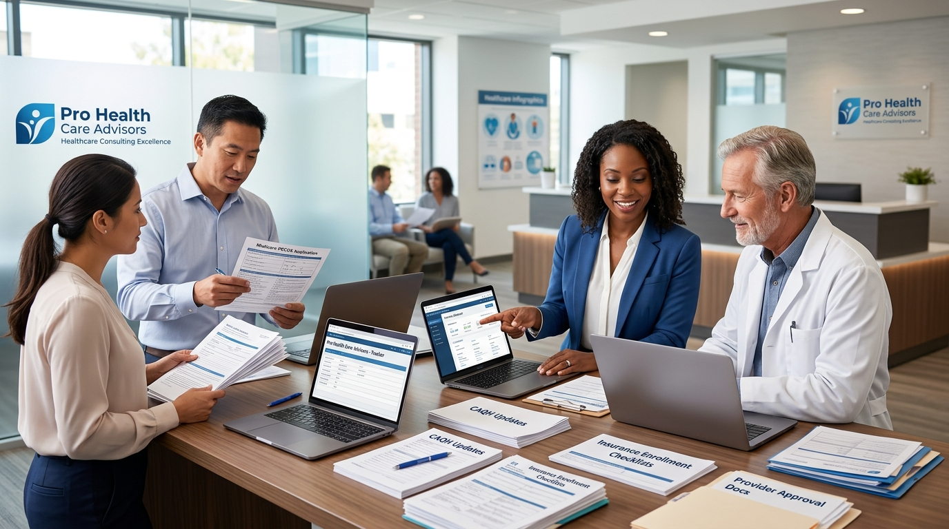 Pro Health Care Advisors physician credentialing team helping small medical practices