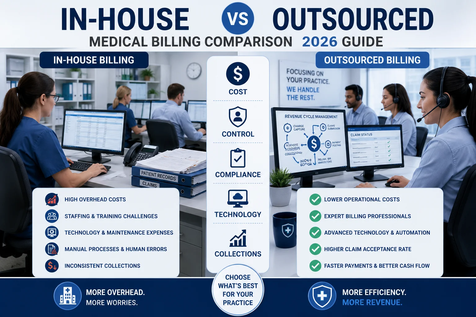 in-house vs outsourced medical billing 2026 comparison guide