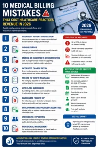 Medical billing mistakes that cost healthcare practices revenue in 2026