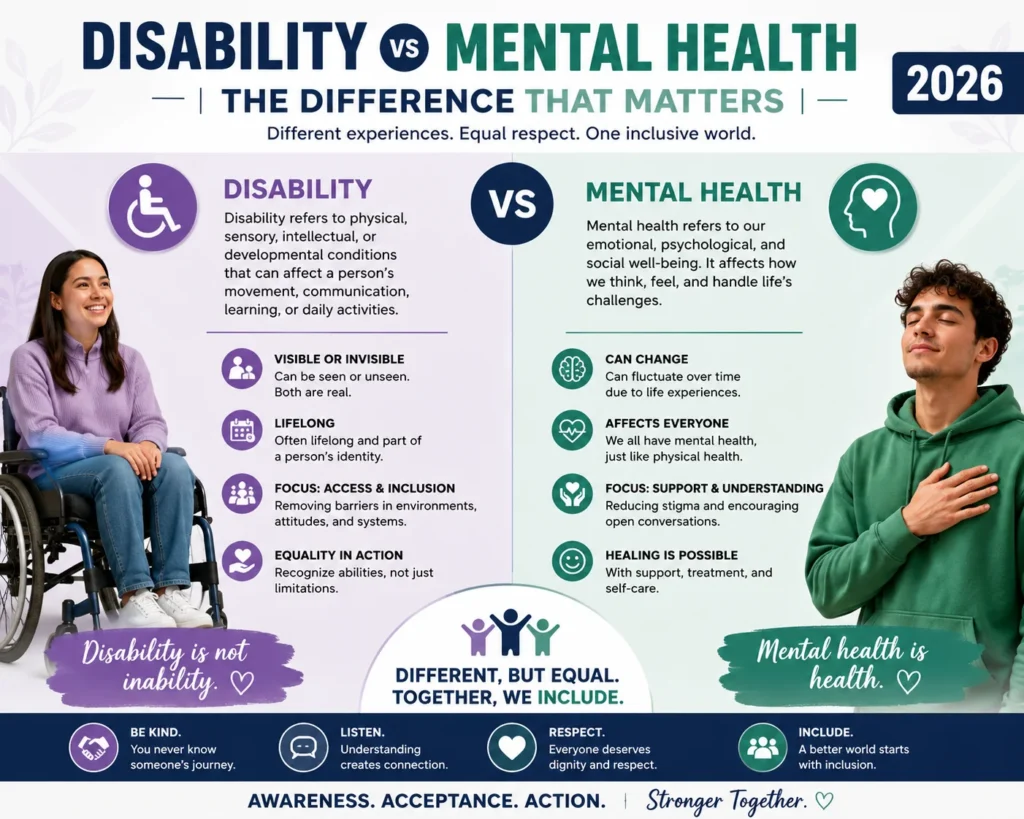 Disability vs Mental Health | The Difference That Matters 2026