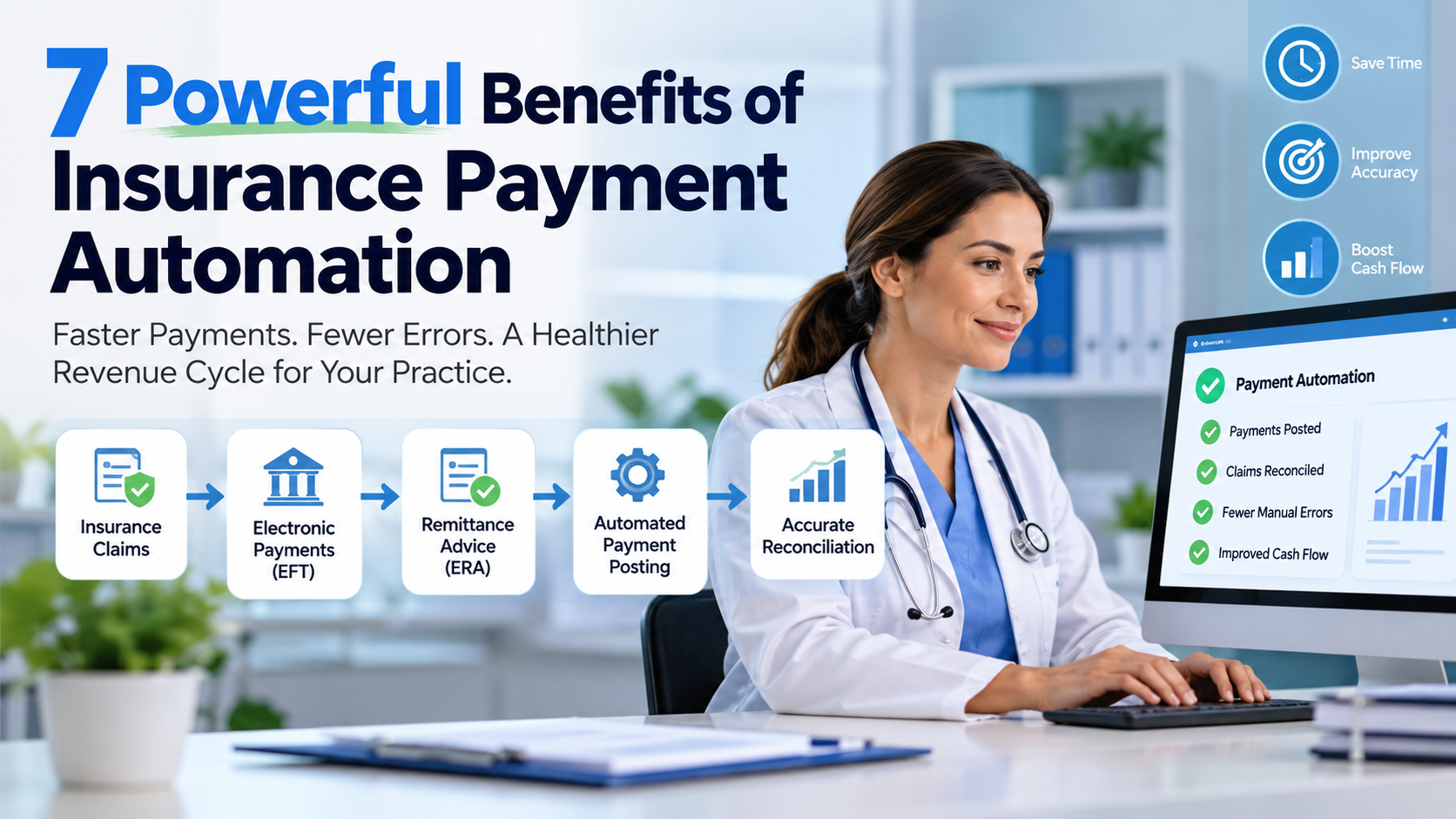 7 powerful benefits of insurance payment automation for healthcare practices