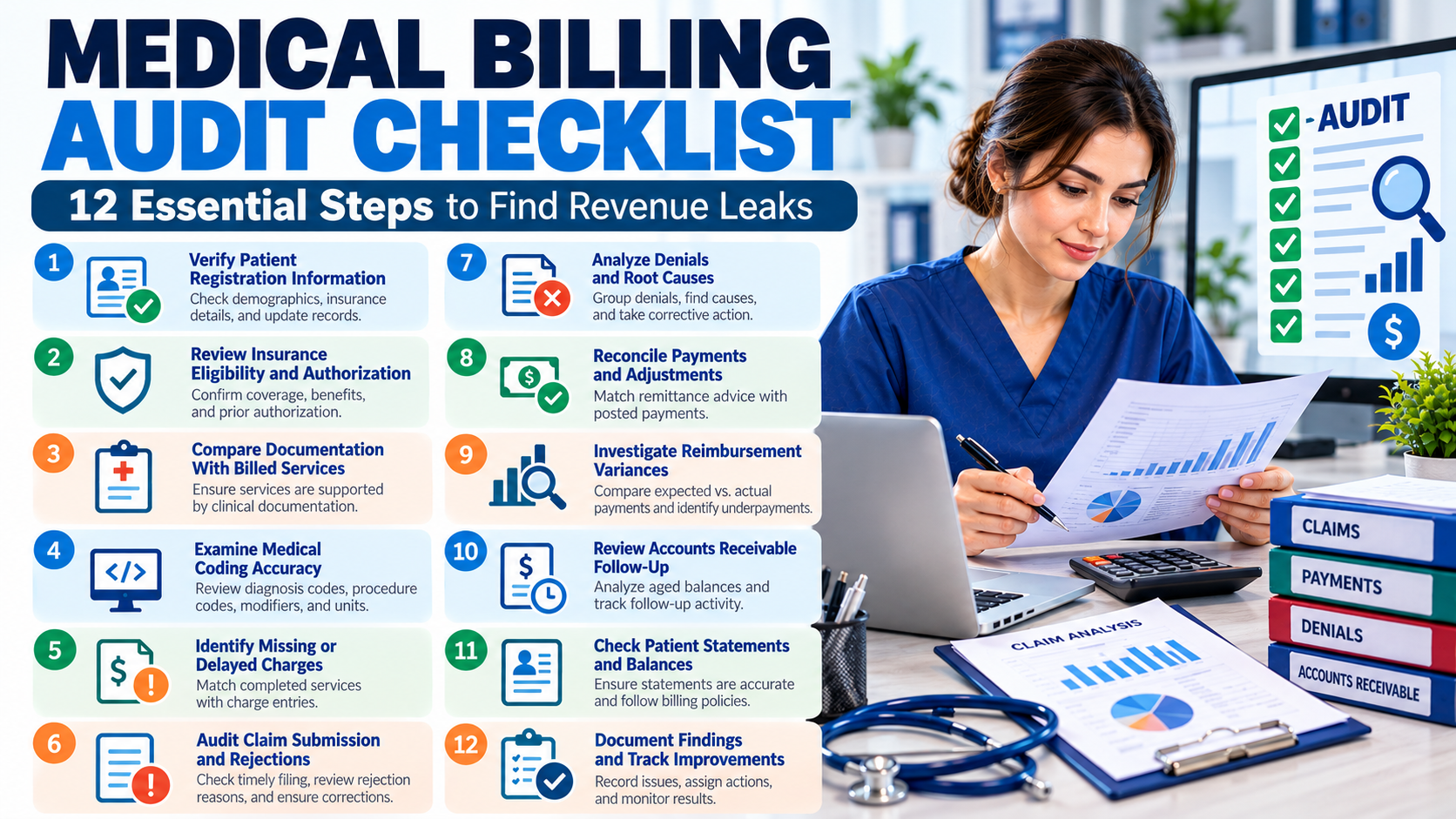 Medical billing audit checklist for accurate claim review